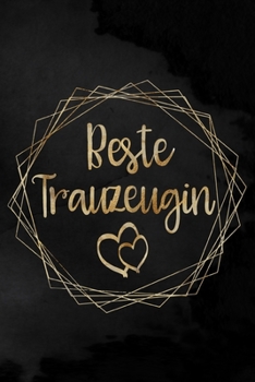 Beste Trauzeugin: Kariertes Notizbuch für die Braut oder den JGA | 6 x 9 Zoll, ca. A5 |100 Seiten | Kariert | Braut-Motiv | Notizbuch zur Vorbereitung der Hochzeit oder des JGA (German Edition)