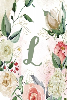 Paperback L: Green Cream Floral 2020 Weekly Planner 6"x9" Book