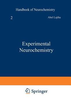 Paperback Experimental Neurochemistry Book