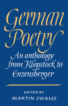 Paperback German Poetry: An Anthology from Klopstock to Enzensberger [German] [Large Print] Book
