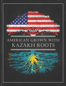 Kazakh Roots: Personalized Gift for Grown in America Born in Kazakhstan Customized Flag Undated Planner Daily Weekly Monthly Calendar Organizer Journal