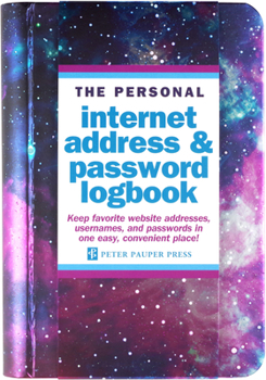 Galaxy Internet Address & Password Logbook (removable cover band for security)
