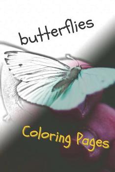 Paperback Butterfly Coloring Pages: Perfect Stress Relief! Book
