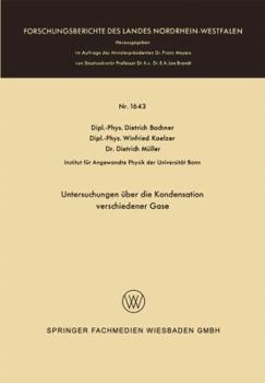 Paperback Untersuchungen Über Die Kondensation Verschiedener Gase [German] Book