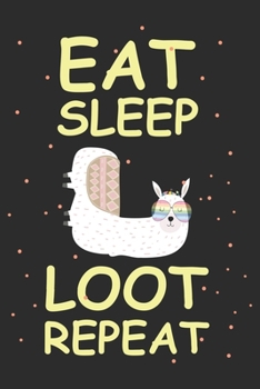 Eat sleep loot repeat: Travel journal gifts for a unicorn lover, Travel gifts for mom, Travel Journal, Travel Notebook, Travel journals, Travel ... Gifts for Travel, Travel journal for women