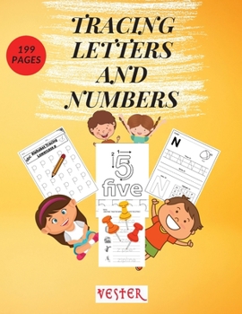 Paperback Tracing Letters and Numbers: 199 Fun Practice Pages Learn the Alphabet and Numbers Essential Workbook for Homeschool Preschool, Kindergarten, and K Book