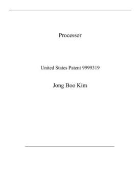 Paperback Processor: United States Patent 9999319 Book