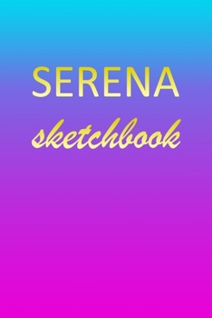 Serena: Sketchbook | Blank Imaginative Sketch Book Paper | Pink Blue Gold Custom Letter S Personalized Cover | Teach & Practice Drawing for ... Doodle Pad | Create, Imagine & Learn to Draw