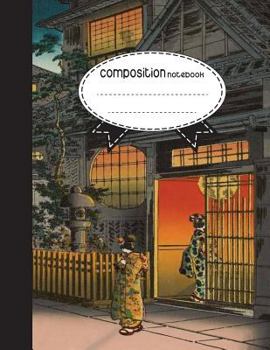 Paperback Composition Notebook, 8.5 x 11, 110 pages: Japan Kimono: (School Notebooks) Book