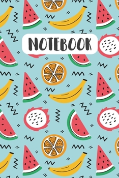 Notebook: Fruit Pattern Notebook for College, College Lined Notebook 6 x 9, College Ruled Composition Notebook, Notebook for Creative Writing, Limited Edition Notebook Design