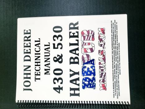 Spiral-bound John Deere 530 Hay Baler Technical Service Repair Manual Book