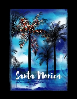 Paperback Santa Monica: California Christmas Notebook With Lined Wide Ruled Paper For Taking Notes. Stylish Tropical Travel Journal Diary 8.5 Book