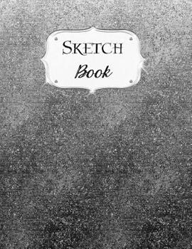Paperback Sketch Book: Glitter Sketchbook Scetchpad for Drawing or Doodling Notebook Pad for Creative Artists #10 Black Ombre Book