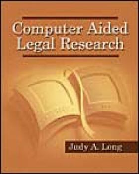 Paperback Computer Aided Legal Research Book