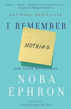 Paperback I Remember Nothing: And Other Reflections Book