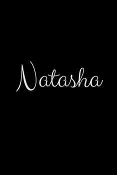 Natasha: notebook with the name on the cover, elegant, discreet, official notebook for notes