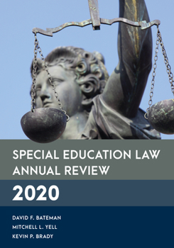 Hardcover Special Education Law Annual Review 2020 Book