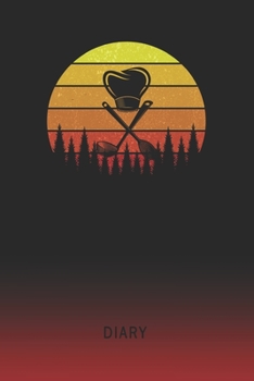 Diary: Blank Cooking Personal Writing Memoir Old School Retro Vintage Sunset 80s Cover Daily Journaling for Writers & Journalists Productivity Note Taking Logbook Plan, Set Goals & Write about your Li