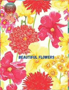 Beautiful Flowers: Coloring Book for Girls with Fun, Easy, and Relaxing