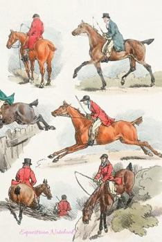Equestrian Notebook: Mounted Sportsmen Horses Cover: Writing Journal Style Lined Ruled Pages: Minimalist Designed: 6 x 9 Soft Cover With Cream Paper For Note Taking & To Do Lists: Matte Finish