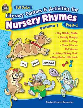 Paperback Full-Color Literacy Centers & Activities for Nursery Rhymes Volume 1 Book