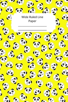 Paperback Cute Baby Panda Theme Wide Ruled Line Paper Book