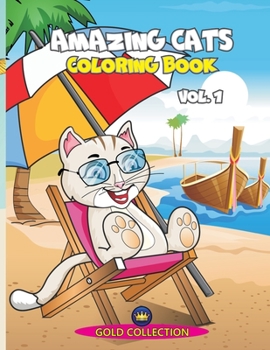 Paperback Amazing Cats - coloring book, vol.1 Book