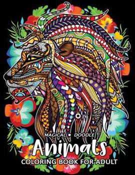 Paperback Magical Doodle Animal: Easy and Beautiful Animals Coloring Pages for Stress Relieving Design Book