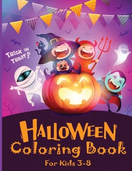 Paperback Halloween Coloring Book for Kids 3-8 Book