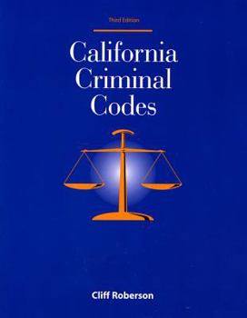 Paperback California Criminal Codes Book