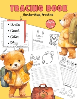 Paperback Tracing Book - Handwriting Practice - Ages 3+: Write - Count - Color - Play Book