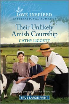 Paperback Their Unlikely Amish Courtship: An Uplifting Inspirational Romance [Large Print] Book