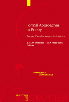 Hardcover Formal Approaches to Poetry Book