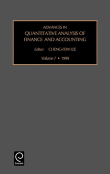 Hardcover Advances in Quantitative Analysis of Finance and Accounting Book