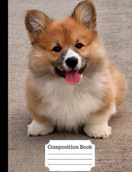 Paperback Cute Corgi Wide Ruled Composition Book