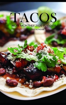 Paperback Tacos Note Monthly 2020 Planner 12 Month Calendar Book