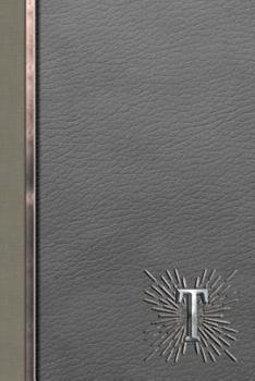 Paperback T: Meetings Notebook for Social Worker with Custom Interior: Personalized Monogram Initial Beveled Silver & Leather Effec Book