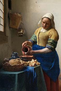 Art Journal: Johannes Vermeer - The Milkmaid - Art Cover College Ruled Notebook 110 Pages