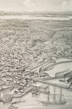 1884 Bird's Eye View of City of Seattle, Washington - a Poetose Notebook / Journal / Diary (50 Pages/25 Sheets)
