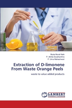 Paperback Extraction of D-limonene From Waste Orange Peels Book