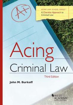 Paperback Acing Criminal Law (Acing Series) Book