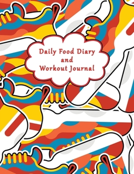 Paperback Low Vision 90 Day Food Diary and Workout Journal: Large Print Record Book for Visually Impaired Book
