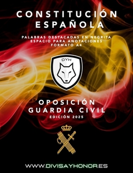 Paperback Constitución Española en formato A4: oposición Guardia Civil [Spanish] Book