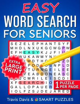 Paperback Easy Word Search For Seniors: Extra Large Print & One Puzzle Per Page - Vol. 2 Book