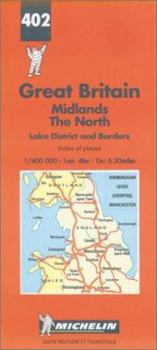 Map Michelin Midlands and The North, Great Britain Map No. 402 (Michelin Maps & Atlases) Book