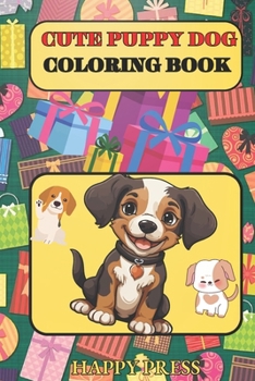 Paperback Cute Puppy Dog Coloring Book for Kids Book