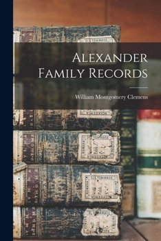 Paperback Alexander Family Records Book
