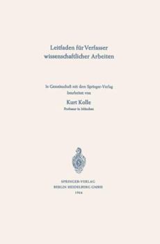 Paperback Leitfaden Für Verfasser Wissenschaftlicher Arbeiten [German] Book