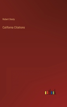 Hardcover Californa Citations Book