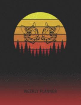 Weekly Planner: Kittens | 2020 - 2021 | Plan Weeks for 1 Year | Retro Vintage Sunset Cover | January 20 - December 20 | Planning Organizer Writing ... | Plan Days, Set Goals & Get Stuff Done